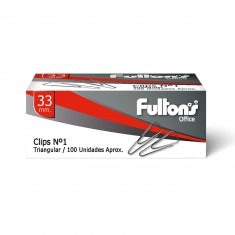 Clips N°1 Triangular 33mm 100 Unidades Fultons