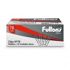 Clips N°78 Metálico 78mm 50 Unidades Fultons