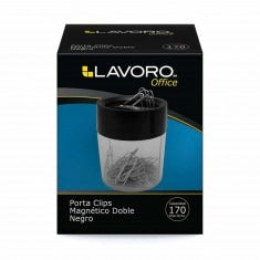 Porta Clips Magnético Doble Negro Lavoro